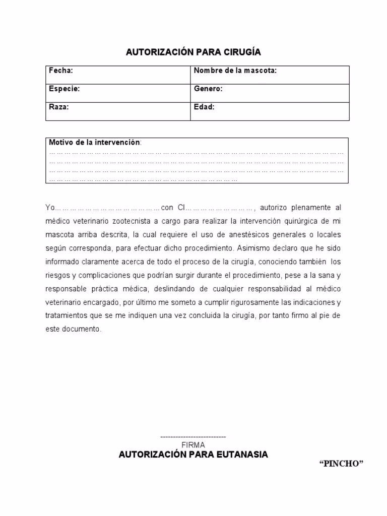 ¿Qué te hacen firmar antes de una cirugía?