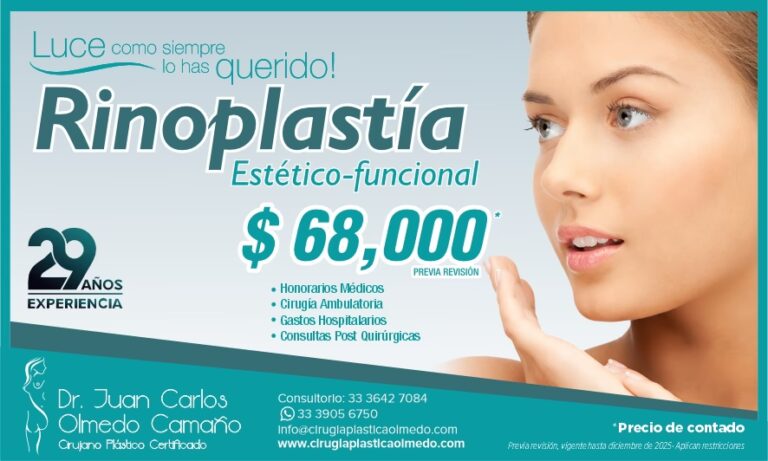 Rinoplastia en Guadalajara: Costo, Seguridad y Claves