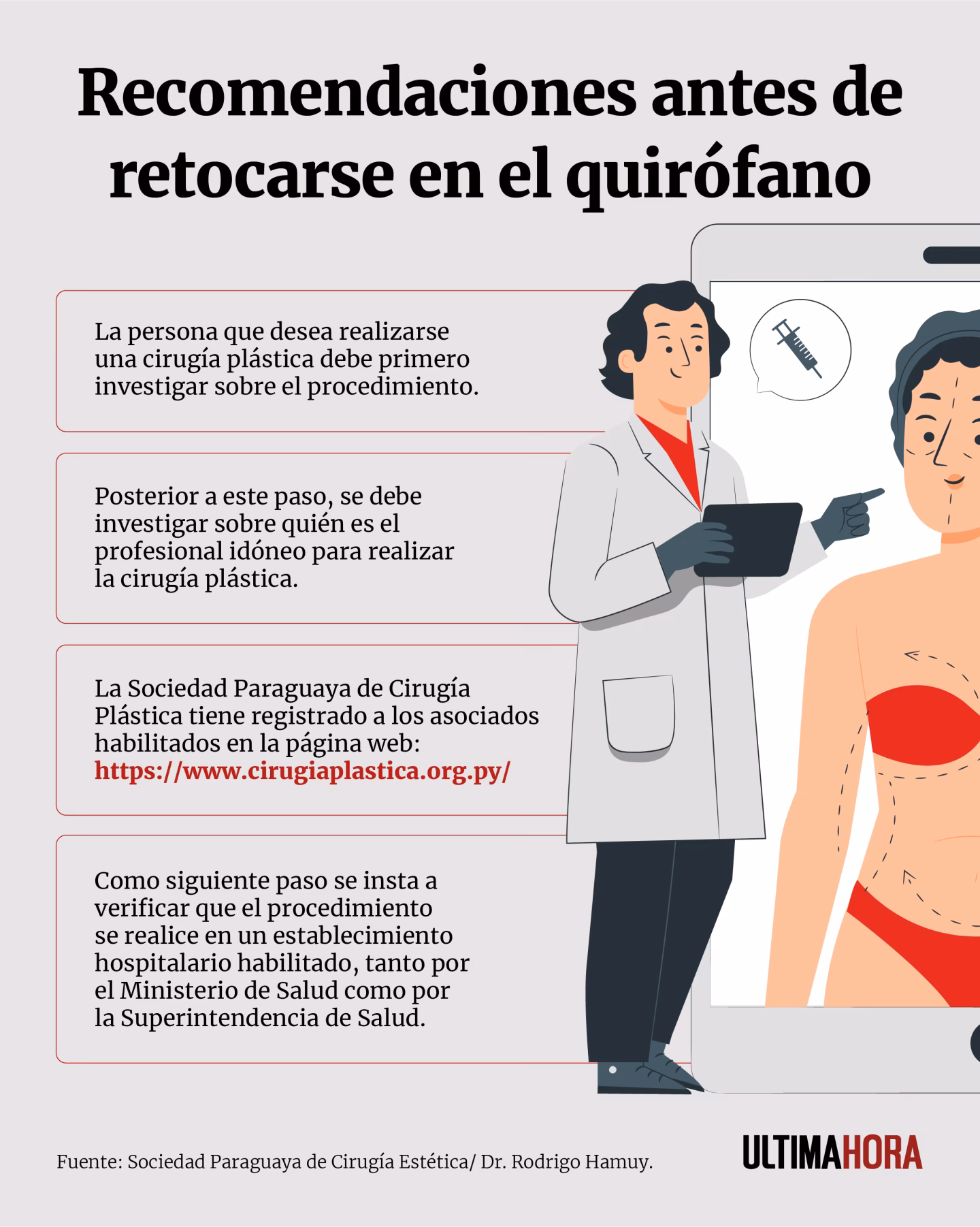 ¿Qué no hacer antes de una cirugía plástica?