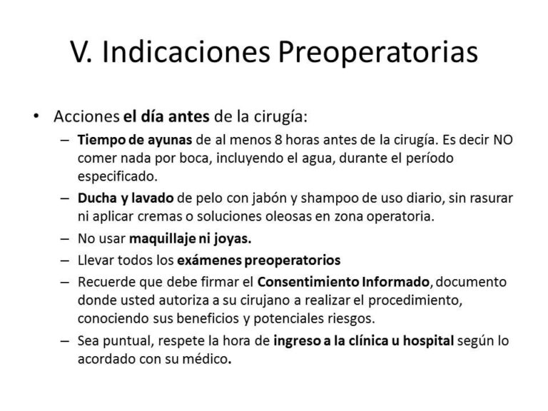 Guía del Preoperatorio en Cirugía Plástica