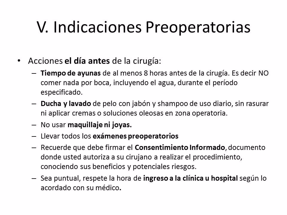 Guía del Preoperatorio en Cirugía Plástica